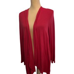 J. Jill Wearever Collection Open Front Cardigan, Pink, Women's Size 1X